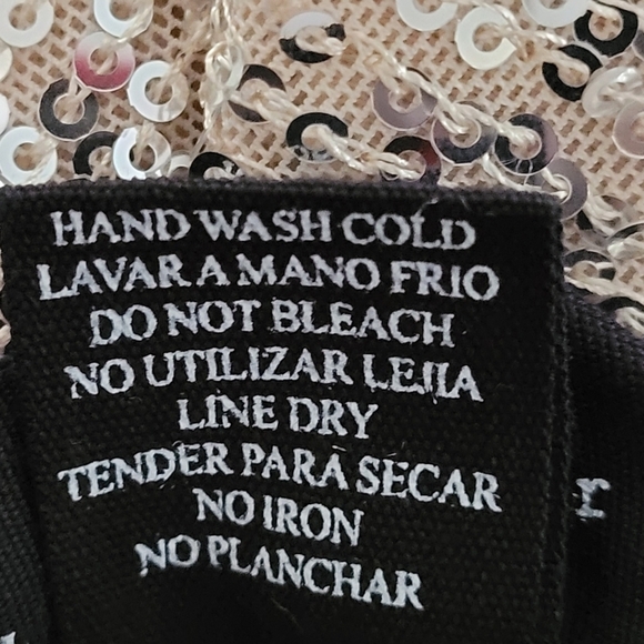 Know One Cares One Shoulder Sequin Top L Nude New - Picture 7 of 8